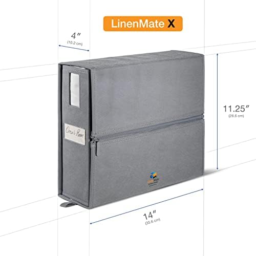 LINENMATE The Original Linen Storage Container, 2-Pack (Twin/Full Size, Grey) - Image 5