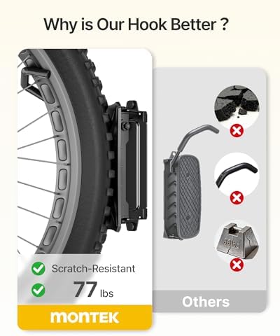 monTEK Swivel Bike Wall Mount for Fat Tire, Up to 4.5" Tire Width, 3 Pack - Image 4