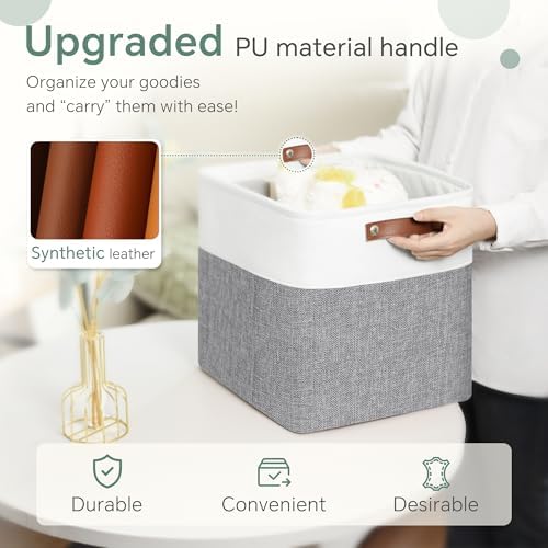 FinishingBo 11 inch Cube Storage Bin 6 Pack, Cube Organizer Bins - Image 5