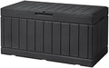 Devoko 85 Gallon Deck Box Lockable Resin Outdoor Storage Box waterproof Outdoor Container for Patio Furniture Cushions, Pillow (Black) by DEVOKO