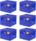 TICONN 6 Pack Extra Large Moving Bags with Zippers & Carrying Handles, Heavy-Duty Storage Tote Moving Boxes for Space Saving (6 PK, 45 Gallon) by TICONN