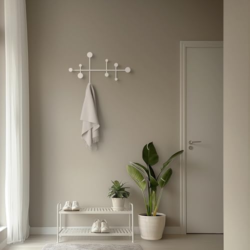 Kazai. 'Sval' Wall Wardrobe | Minimalist Coat Hook Design from Berlin | Modern Metal Wall-Mounted Coat Rack/Hooks | White - Image 5