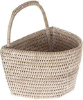 KOUBOO La Jolla Rattan Wall Storage Baskets, Hanging Organizer, Small White by KOUBOO