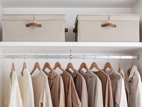 StorageWorks Large Decorative Storage Boxes with Lids, Light Brown - Image 5