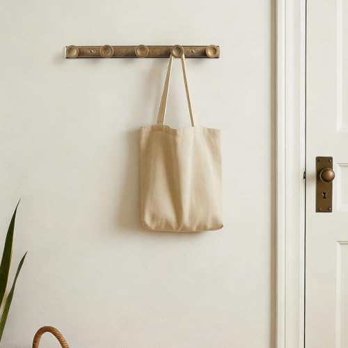 Coat Hook Wall Mounted, Antique Brass Zinc Alloy with 5 Hooks - Image 6