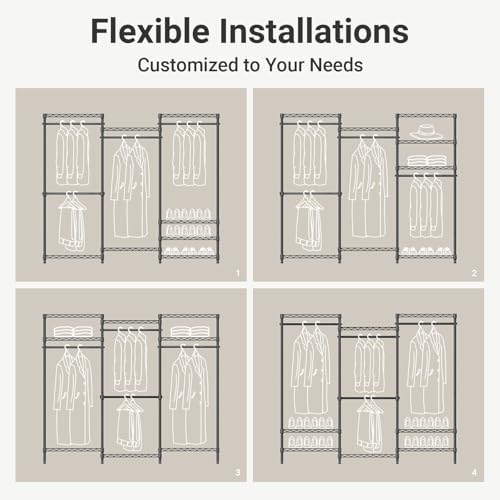 VIPEK V5 Heavy Duty Clothes Rack, Modular Closet System, Bronze - Image 4