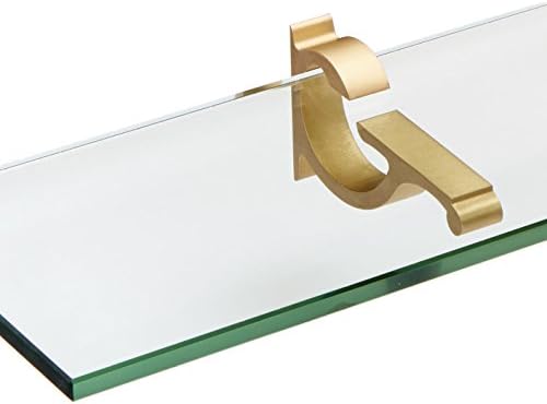 Spancraft 6" x 18" Brushed Bronze Monarch Glass Shelf - Image 2