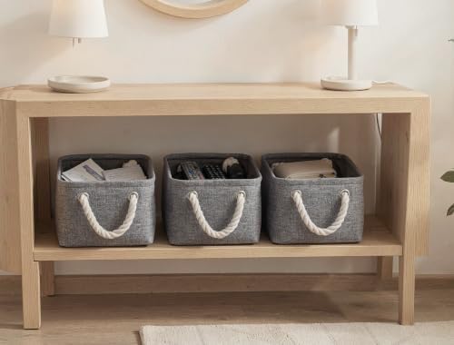 11.8x7.9x5.2 Inch Fabric Small Storage Bins with Handles 6 Pack - Image 6