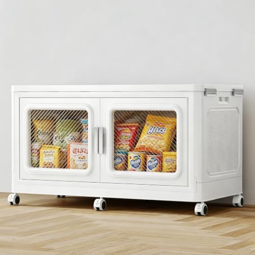 BROVIEW 220 Qt Extra Large Stackable Storage Bin with Lid, 1 Pack White by BROVIEW-EnjoytheArtofLife