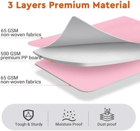 StorageTastic 8 Pack Bed Sheet Closet Organizers and Storage,Sturdy Foldable Storage Containers with Window and Label,Storage and Organization for Bedding Sheets,Duvet Covers,Blankets (Pink) - Image 3