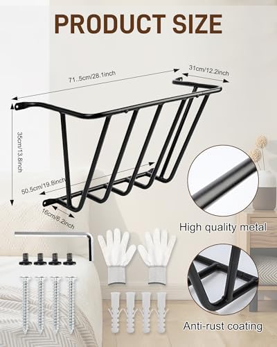 Wall Mounted Blanket Holder, Heavy Duty Metal Thicken Rack - Image 2