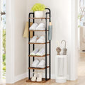 Hzuaneri 6 Tiers Vertical Shoe Rack, Tall Shoe Shelf with 2 Hooks by Hzuaneri