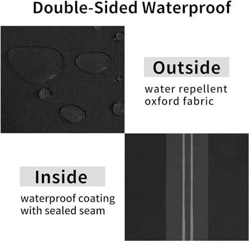 Porch Swing Cover 71Inch Waterproof 600D Oxford Hanging Outdoor Swing Cover Garden Hammock Patio Furniture Covers (Black, 71x28x(35-28) Inch) - Image 4