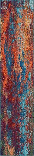 Nourison Home Celestial Atlantic 2'2" x 10' Area Rug - Easy Clean, Non Shedding, Bed Room, Living Room, Dining Room, Kitchen (10' Runner) - Image 3