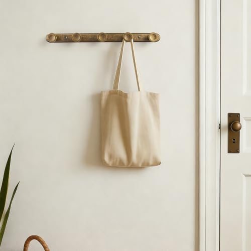 Coat Hook Wall Mounted, Antique Brass Zinc Alloy with 5 Hooks - Image 6