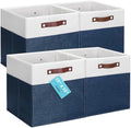 OrganiHaus 13x13 Cube Storage Bins, Set of 4 - Fabric Storage Cubes by OrganiHaus
