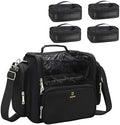 NAONAYA Makeup Brush Bag Extra Large Makeup Brush Case with 4 small bags Professional Makeup Artist Brush Holder Stand Up Organizer for Travel with Adjustable Dividers and Shoulder Strap by NAONAYA