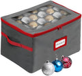 HOLDN’ STORAGE Christmas Ornament Storage Box with Dividers - Fits 96-3” Ornaments, 4 Removable Trays, Durable & Space-Saving, Clear Top Lid, Convenient Storage Designed, Grey by HOLDN%E2%80%99STORAGE