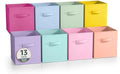Sorbus 8-Pack Storage Cubes, Collapsible Fabric Baskets (13", Pastel) by Sorbus