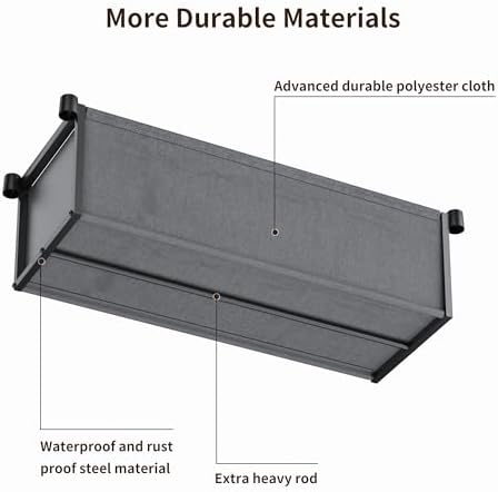 Golpart Heavy Duty Clothes Rack Metal Wardrobe with Adjustable Wire Shelves - Image 5