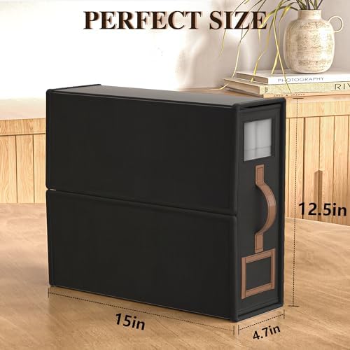 8 Pack Foldable Bed Sheets Set Organizers and Storage(King & Queen Size),Linen Fabric Closet Organizers with Window,Folding Bedding Storage Box for Bedsheets and Pillow Cube Organizer-Black - Image 7