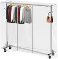Simple Houseware Industrial Grade Z-Base Garment Rack w/Cover Tube Bracket by SimpleHouseware