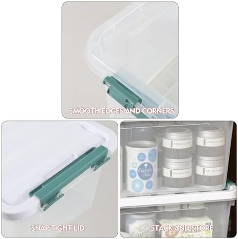 4-Pack 20 Quart Storage Bins with Lid, Clear - Image 3