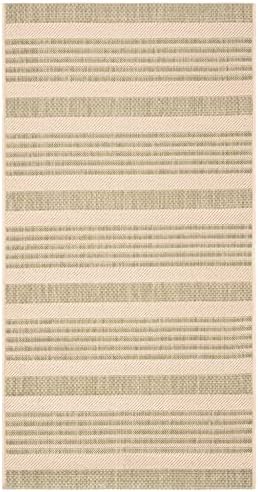 SAFAVIEH Washable Rug Outdoor Courtyard Collection - 4' x 5'7", Beige & Sweet Pea, Non-Shedding & Easy Cleaning, Ideal for Patio, Backyard, Mudroom (CY6062-218) - Image 3
