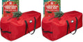 Holiday Cheer Heavy Duty Artificial Christmas Tree Storage Bag Fits Up to 9ft Tall, Waterproof with Durable Handles & Zipper Xmas Tree Storage Bag (RED) (Pack of 2) by Holiday+Cheer