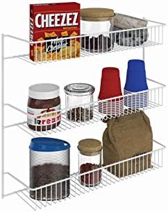 ClosetMaid 3-Tier Hanging Wall Mounted Metal Rack for Spices, Shelf Storage, Pantry Organization, Laundry, Kitchen, Bathroom, White, 8022 (Pack of 2) - Image 4