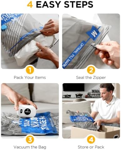 Travel Vacuum Storage Bags with Cordless Pump, 18-Combo Set - Image 4