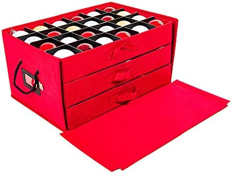 Christmas Ornament Storage Box, 72 (3") Ornaments, Drawer Style Trays - Image 2