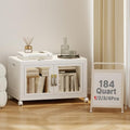 184QT Stackable Storage Bins with Lids, 46Gal Foldable Storage Cabinets by VNVTO