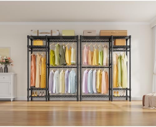 VIPEK V2 Heavy Duty Clothes Rack, Portable Metal Closet System, Black - Image 3