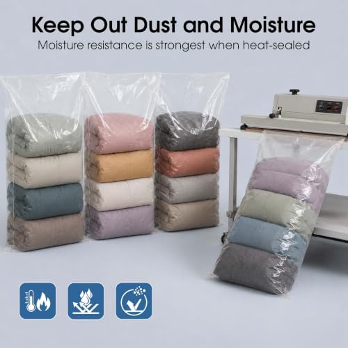 48x48 Open End Extra Large Storage Bags (50 Count) - 50 Black Ties Included - Image 4