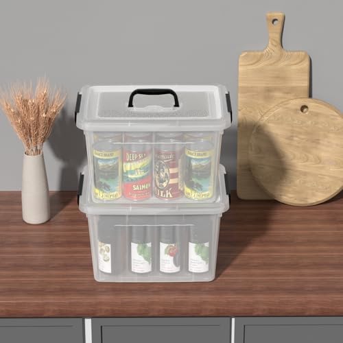 12 Quart Plastic Storage Bins with Lids, Plastic Storage Box, 6 Packs - Image 6