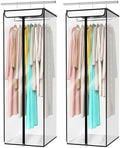 Univivi Garment Bags for Hanging Clothes, Cloth Bag 54 In, 2 PCS, Clear by Univivi