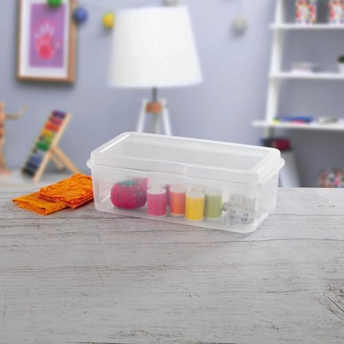 Sterilite Rectangular Large FlipTop, Clear Plastic Storage Box, 24-Pack - Image 6