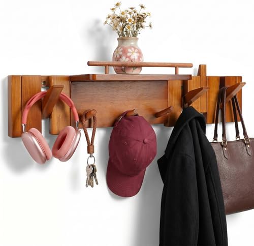 ARCWEISSO Coat Rack Wall Mount, Coat Rack Wall Hooks with Dividers for Home by ARCWEISSO