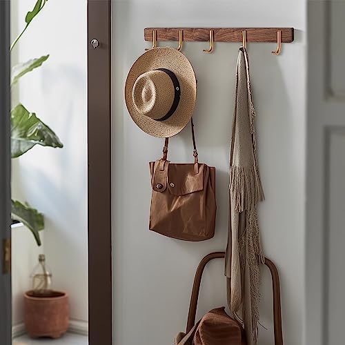 Wall Mounted Coat Rack, 5 Hooks - J Shape - Image 5