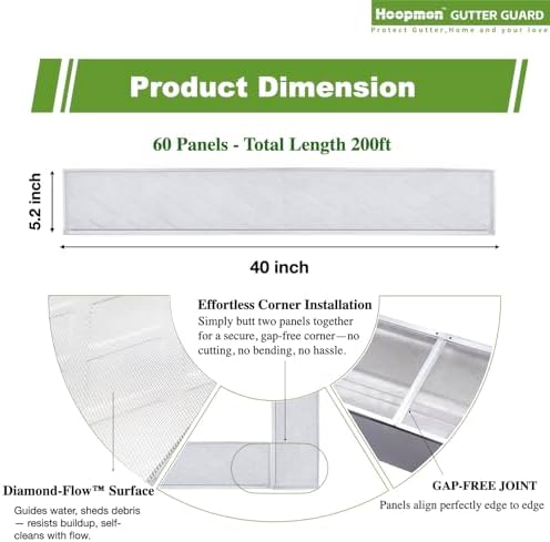 5 Inch Gutter Guard, 100% Stainless Steel Micro-Mesh Screen - Image 7