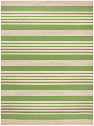 SAFAVIEH Washable Rug Outdoor Courtyard Collection - 7'10" Round, Green & Beige, Non-Shedding & Easy Cleaning, Ideal for Patio, Backyard, Mudroom (CY6062-244) - Image 3