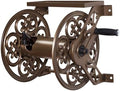 Liberty Garden 708 Steel Decorative Wall Mount Garden Hose Reel, Holds 125-Feet of 5/8-Inch Hose - Bronze by LibertyGardenProducts