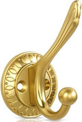 BOZWELL 6 Pack Brushed Gold Towel Hook Heavy Duty Wall Hooks Hanger Coat Hook Robe Hook Bathroom Wall for Livingroom Bedroom Kitchen Closet YG02LSJ by BOZWELLHardware