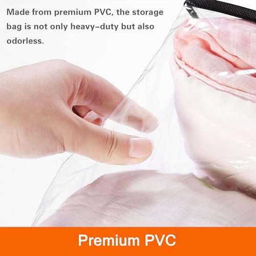 Vieshful 5 Pack Clear Clothes Storage Bags with Zipper 60L - Image 5
