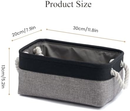 11.8x7.9x5.2 Inch Fabric Small Storage Bins with Handles 6 Pack - Image 4