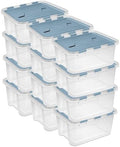 Sterilite Hinged Lid Storage Box Plastic Container, 20 Quart, 12-Pack by Sterilite