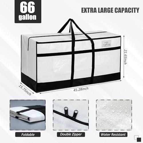 4 Pcs 66 Gallon Extra Large Moving Bags Heavy Duty Storage Bag - Image 2