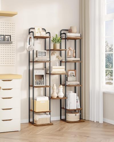 Hzuaneri 8 Tiers Vertical Shoe Rack, Tall Shoe Shelf with 2 Hooks - Image 6