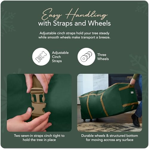 Covermates Christmas Tree Rolling Cinch Bag, 60" W x 24" D x 24" H, Green - Image 5